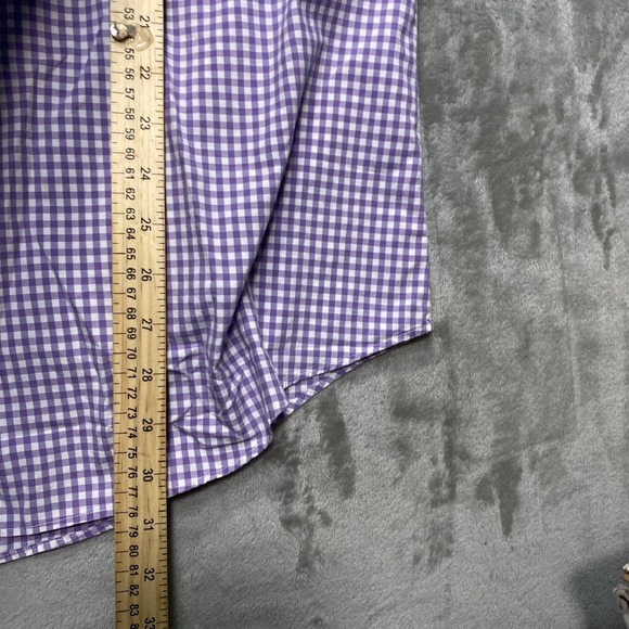 Polo Ralph Lauren Shirt 18 36/37 Gingham Check Button Down Custom‎ Fit Purple - Picture 6 of 10